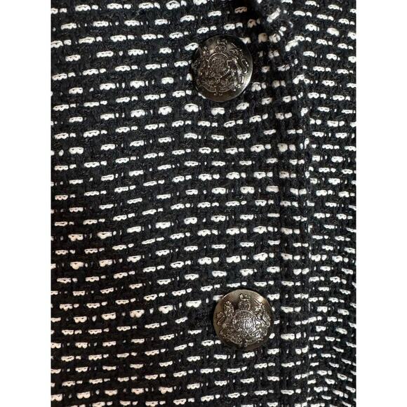 Banana Republic Tweed Black One Button Blazer Size 6 Academia Career Interview - Picture 2 of 8